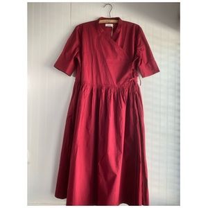 A Unique Red Tie Toast Dress